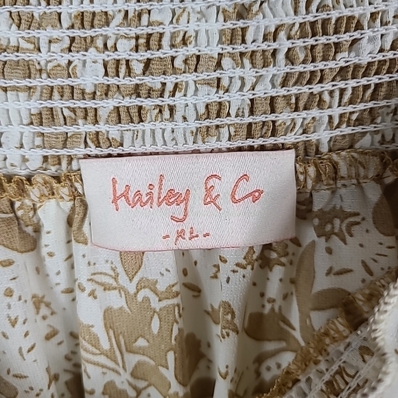 NEW Hailey & Co Women's Make Me Feel Good Floral Maxi Skirt Cream/Yellow Sz XL - Picture 8 of 9